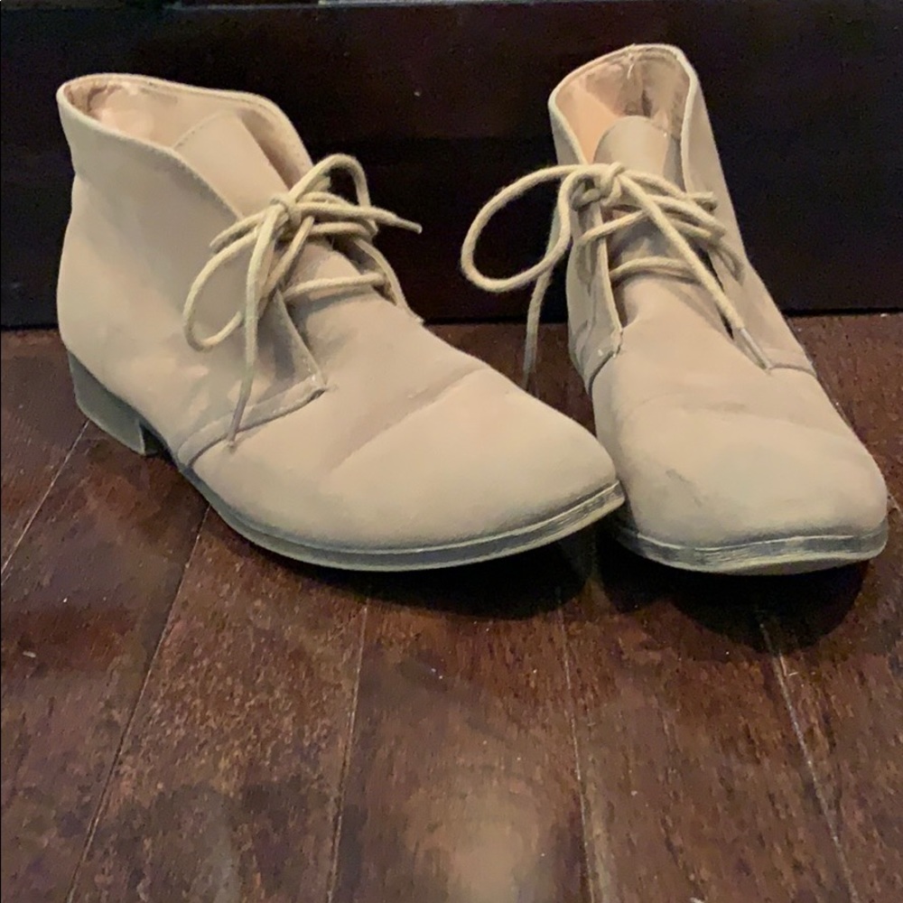 Tan ankle booties